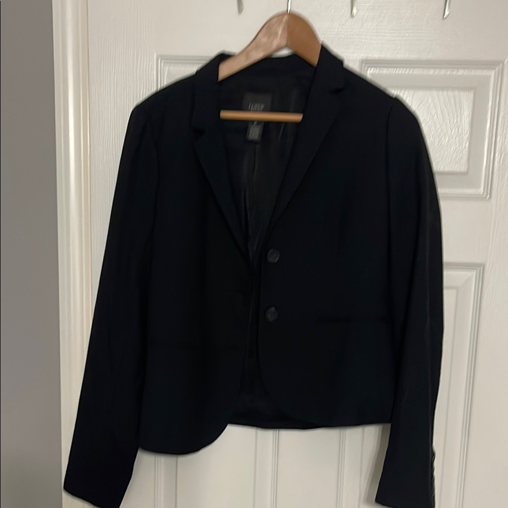 J Crew Women's Black Blazer Super 120’s Size 8T